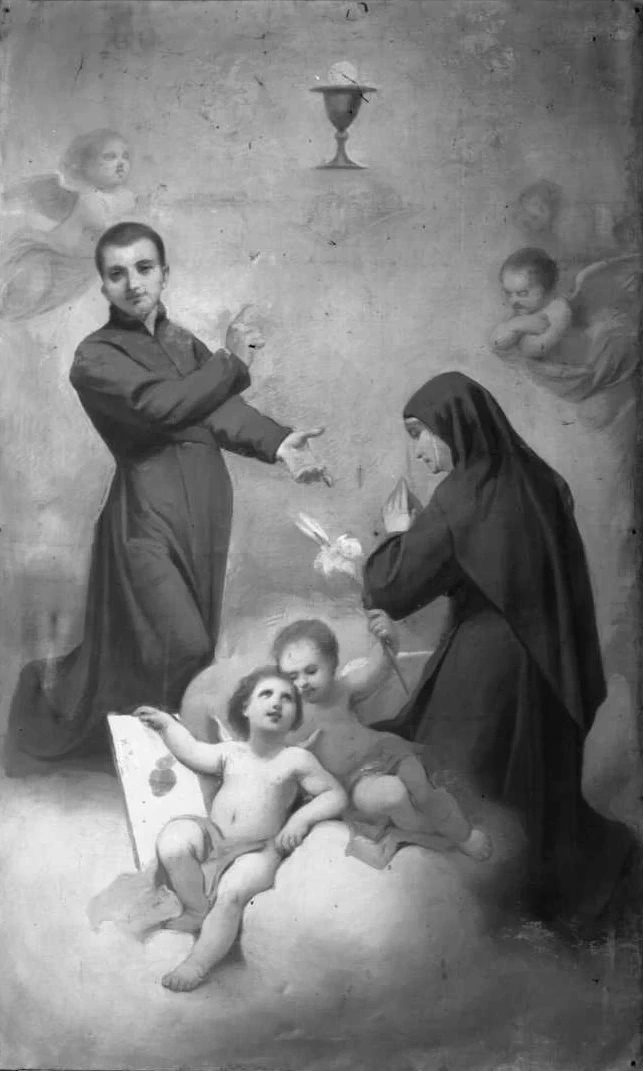 Santa Margherita Alacoque e il Beato La Colombière con i simboli di Cristo - Pianoro, Bologna